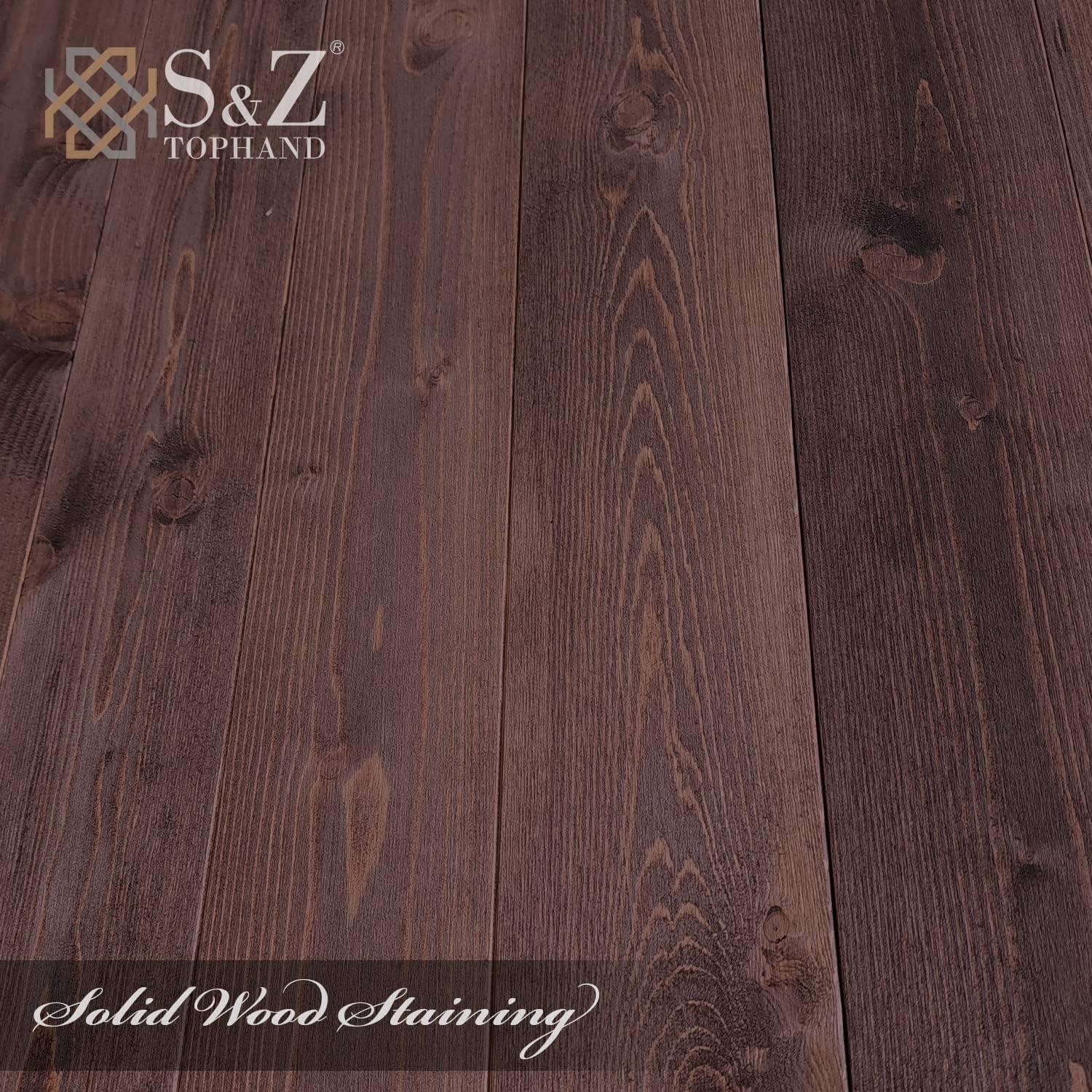 S&Z TOPHAND Paneled Wood Unfinished Barn Door with Installation Hardware Kit