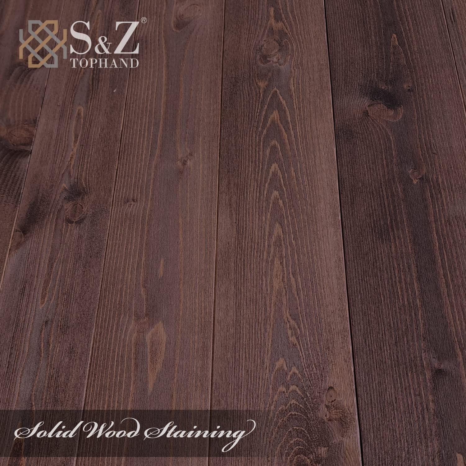S&Z TOPHAND S&Z TOPHAND Unfinished British Brace Knotty Barn Door with Sliding Door Hardware Kit/Solid Wood/Sliding Door/Double Surfaces/A Simple Assembly is Required