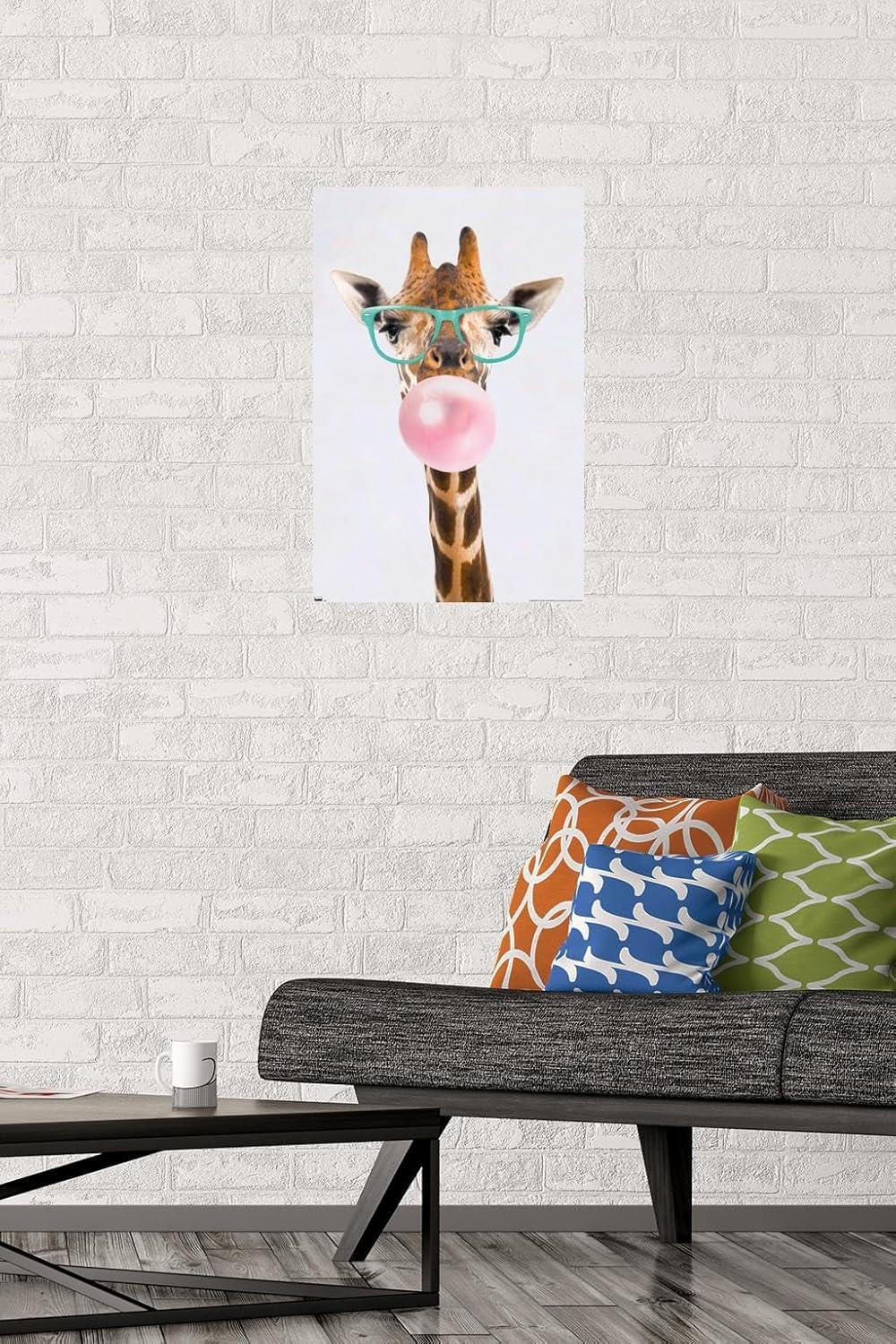 Trends International Reinders - Funky Giraffe Unframed Wall Poster Print White Mounts Bundle 14.725" x 22.375"