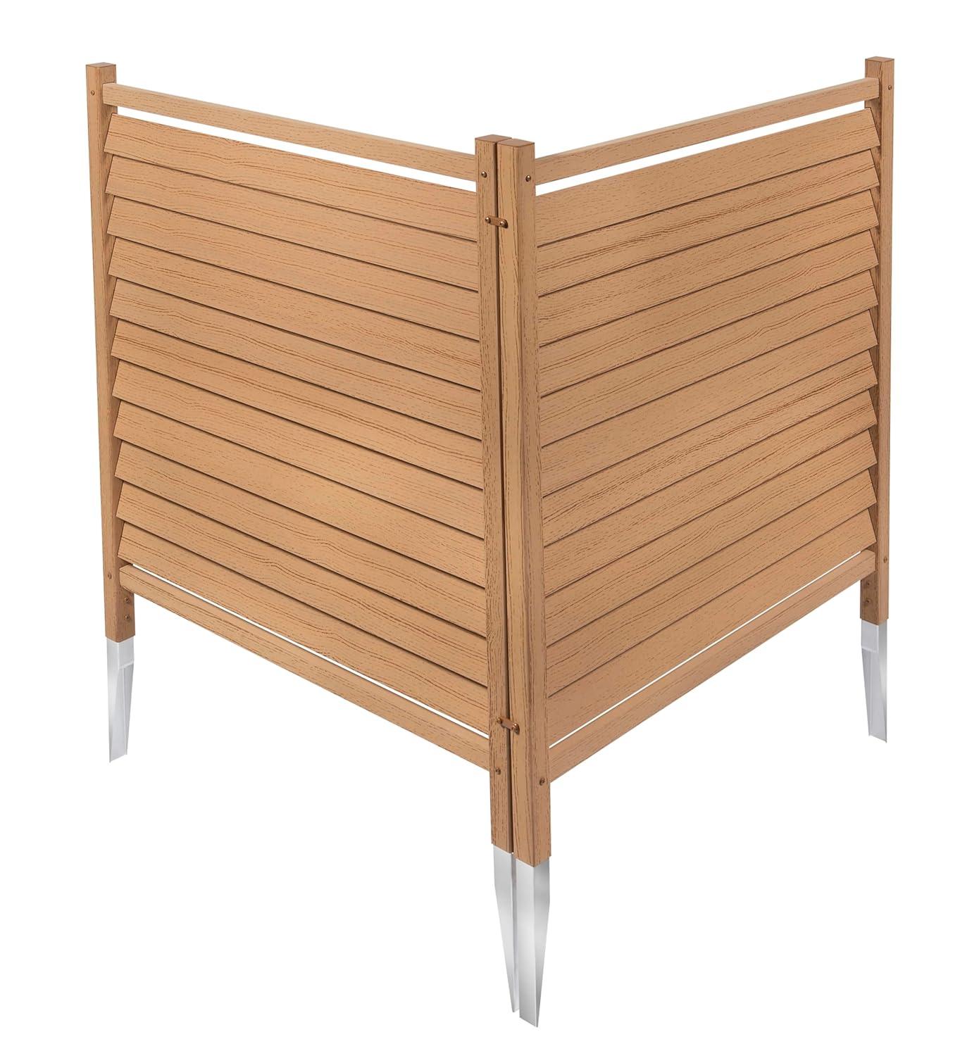 Enclo 44in H x 36in W (2 Panels) No Dig Enclo Waverly Vinyl Privacy Screen, Outdoor Privacy Screen Panels, Trash Can Enclosure, Air Conditioner & Pool Equipment Enclosure