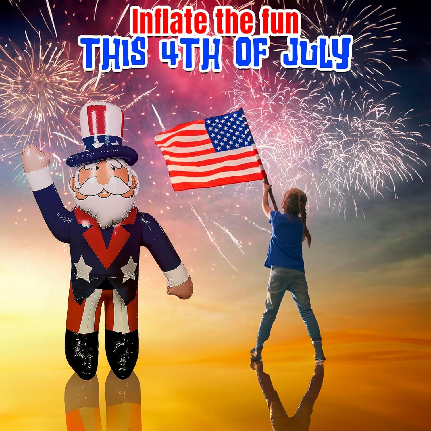 Large Inflatable Uncle Sam Patriotic Party Decoration