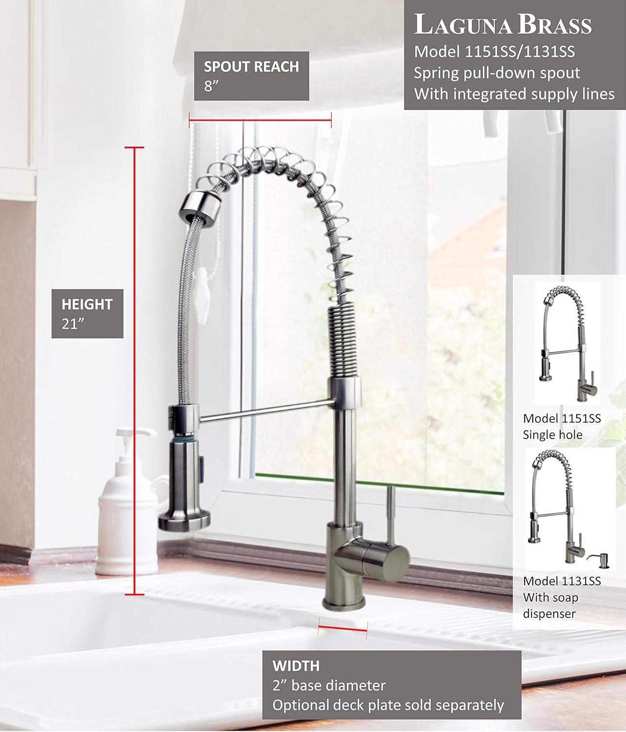 Single Handle Spring Pull Down Kitchen Faucet