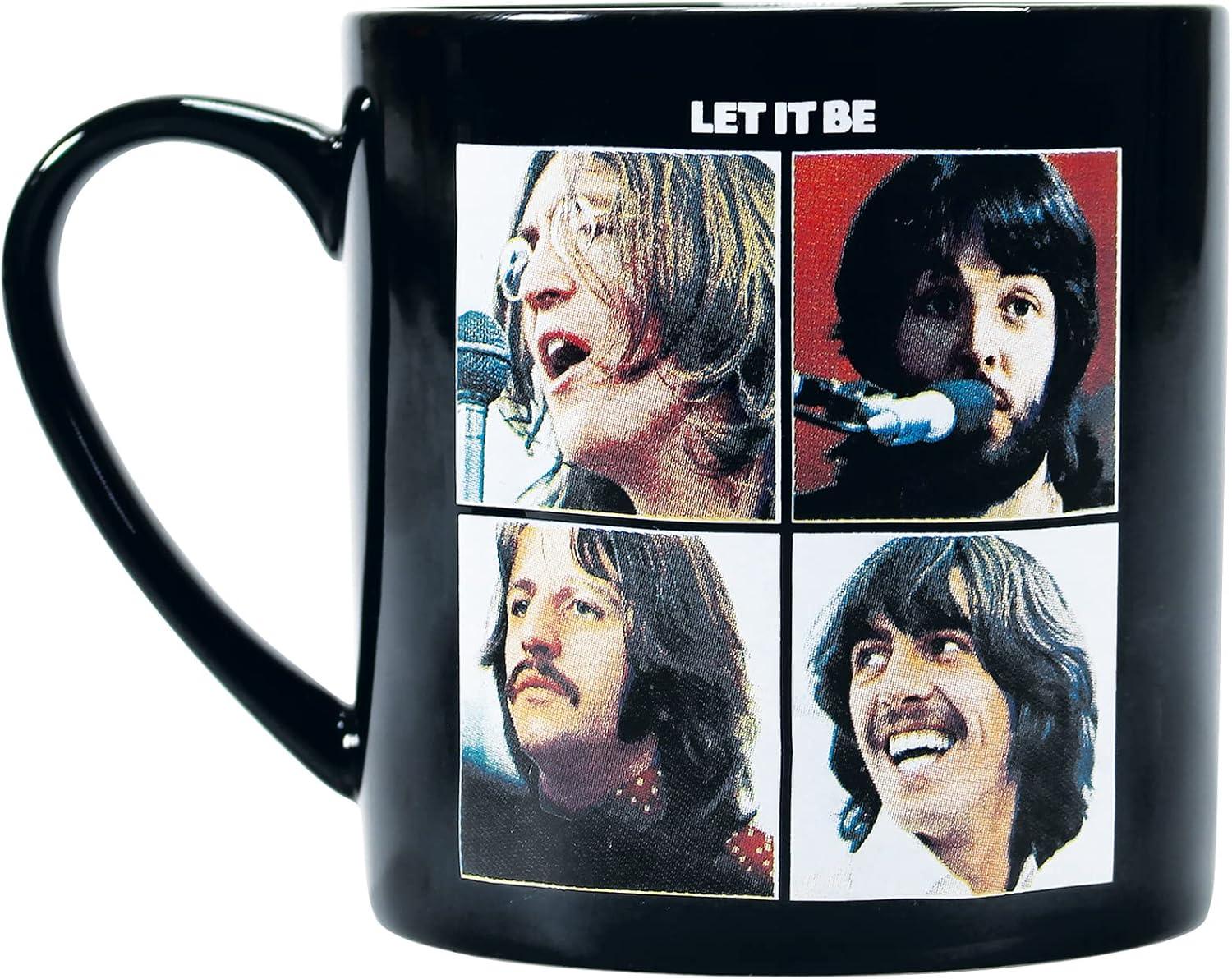 The Beatles Let It Be Black Ceramic Mug