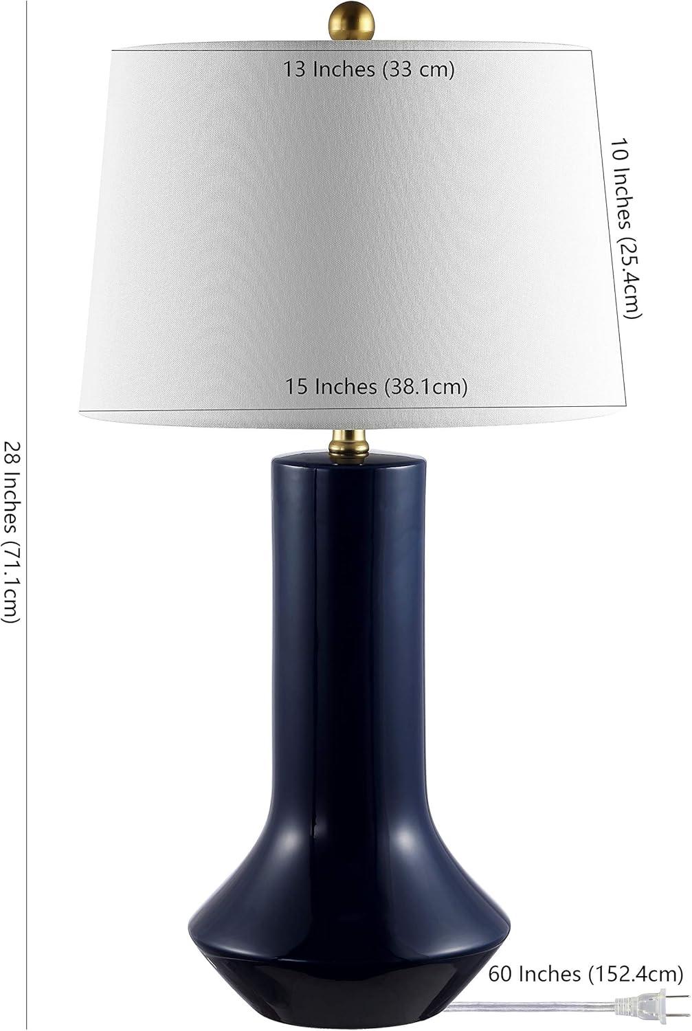 Wells Ceramic Table Lamp - Navy Blue - Safavieh.