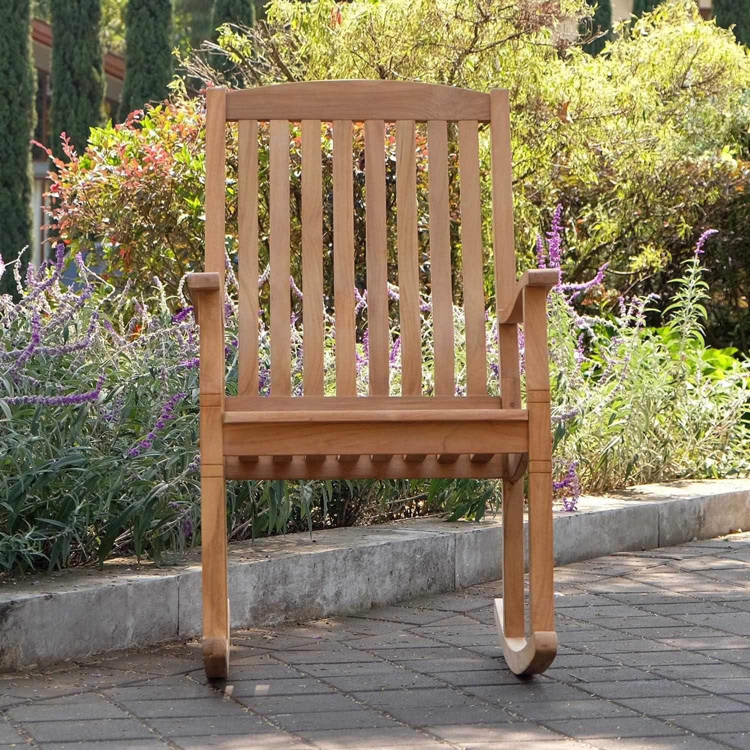 Solid Teak Wood Arie Outdoor Rocking Chair