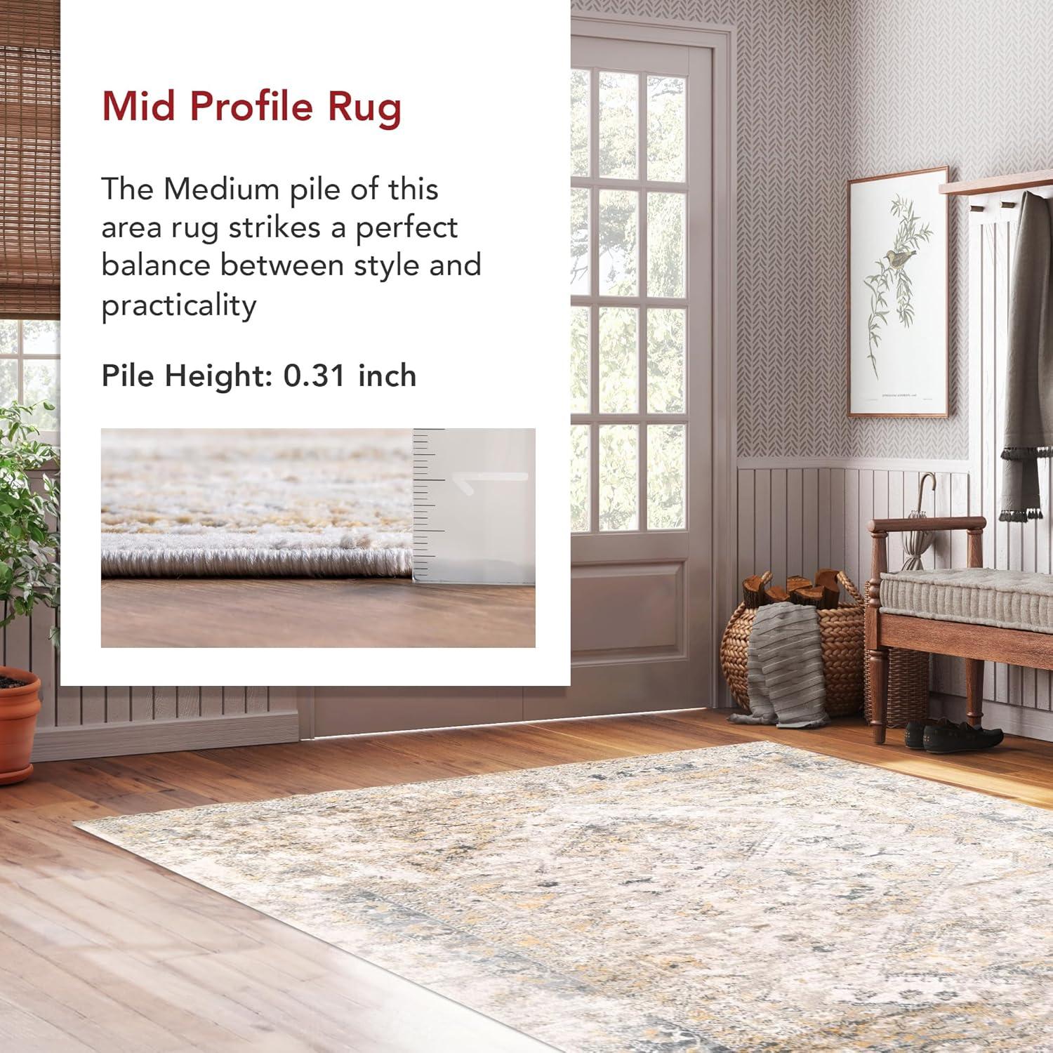 Nuloom Madisson Vintage Faded Medallion Area Rug