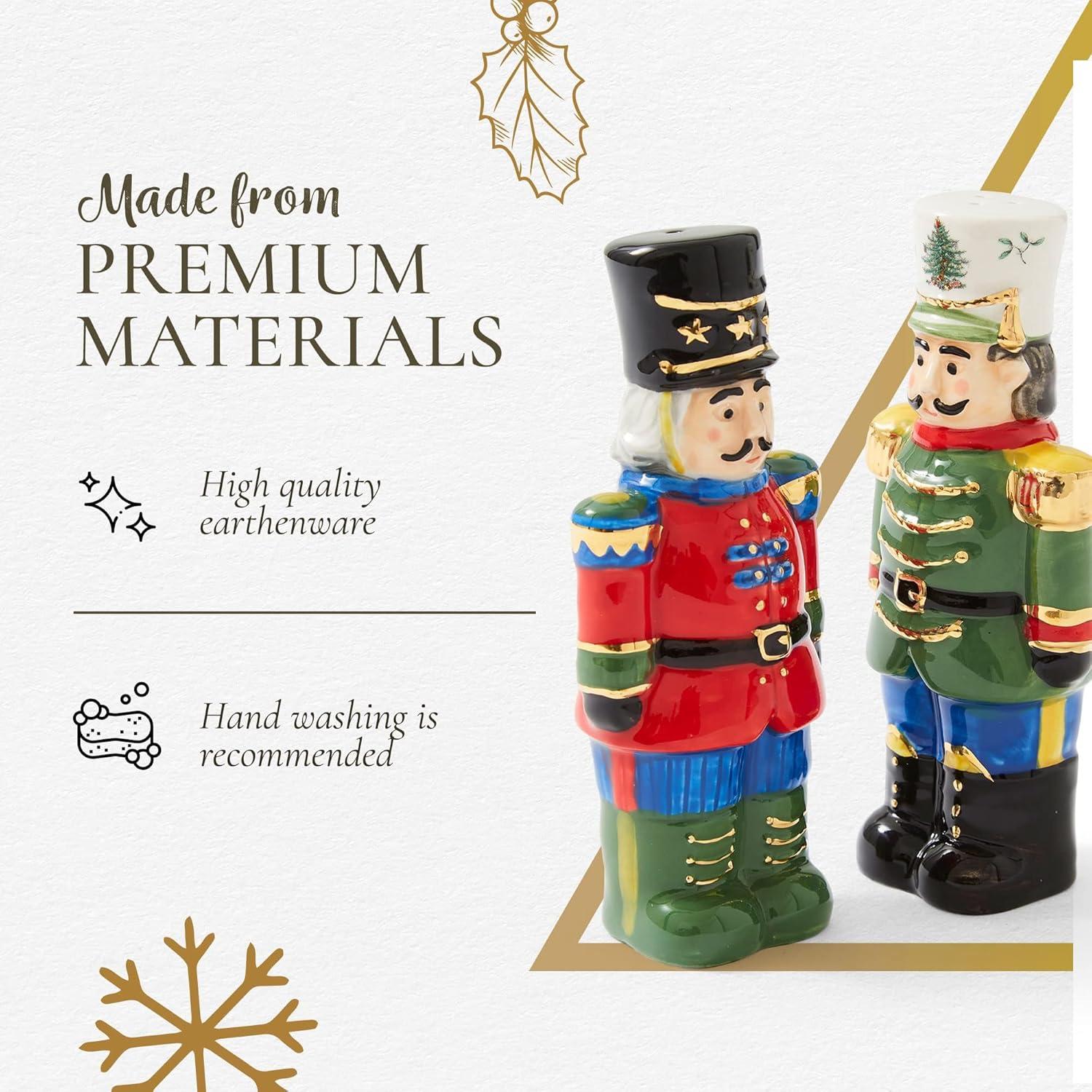 Spode Christmas Tree Nutcracker Salt and Pepper - 4.5 Inches