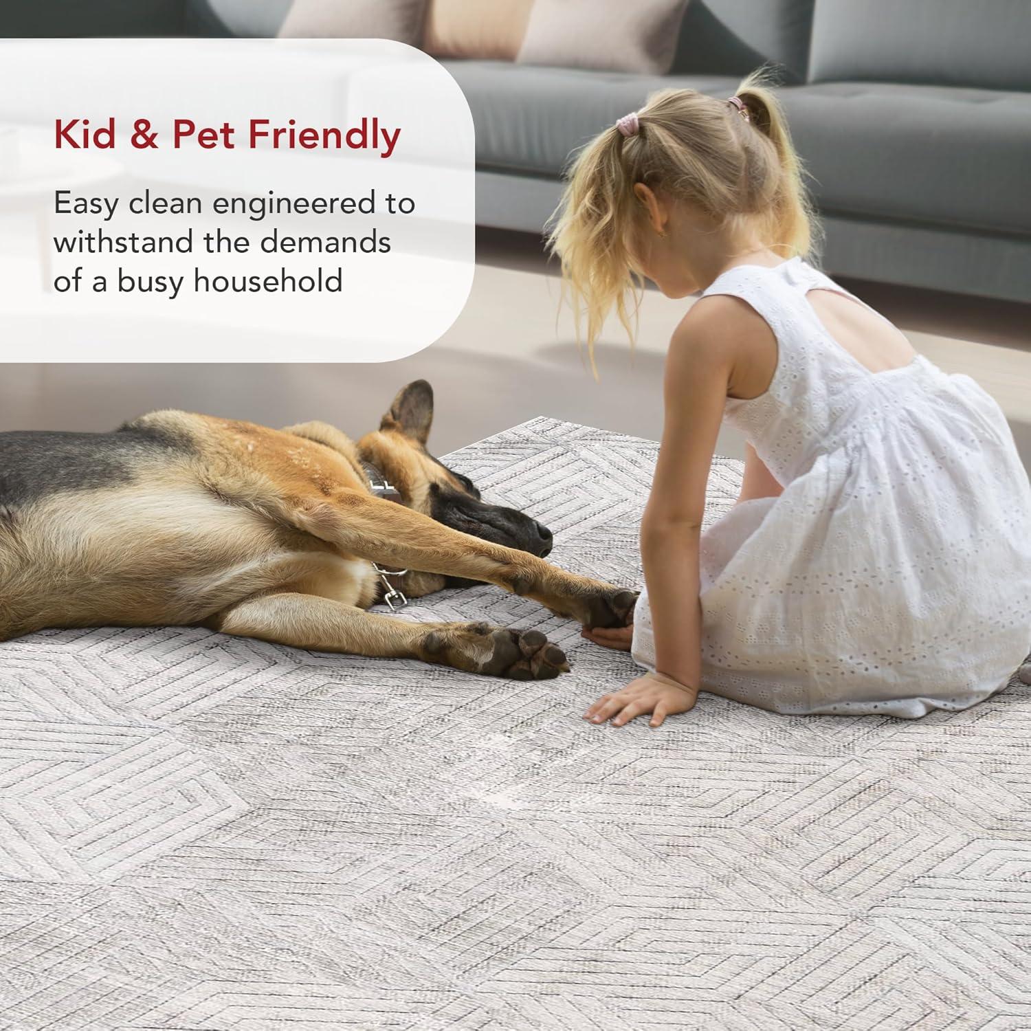 Nuloom Adeline Modern Hexagon Machine Washable Indoor Area Rug