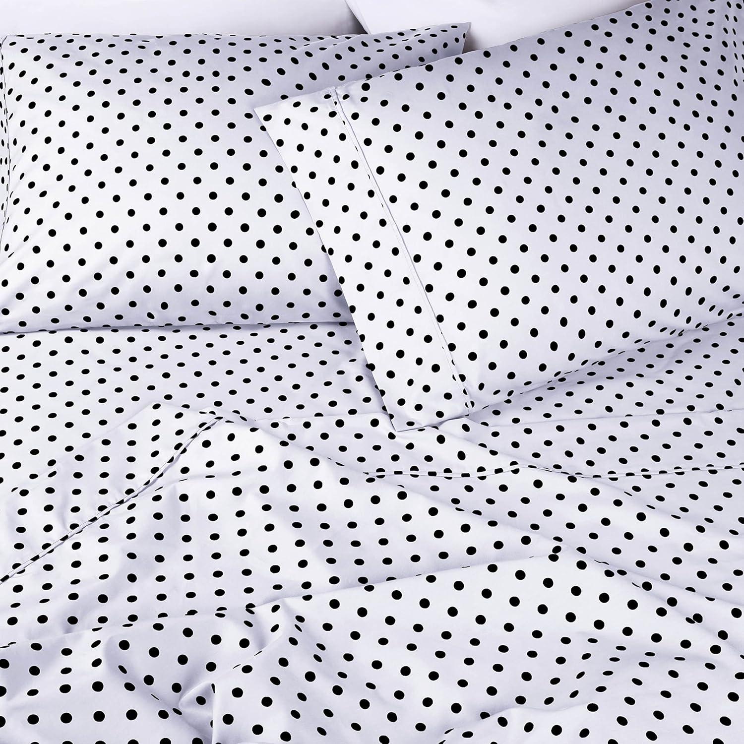 Superior Impressions Polka Dots 600 TC Cotton Poly Blend Deep Pocket Bed Sheet Set