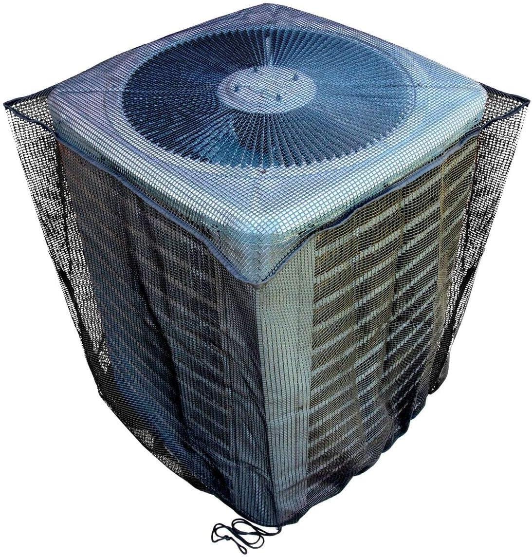 Heavy-Duty Gray Mesh Outdoor Air Conditioner Cover