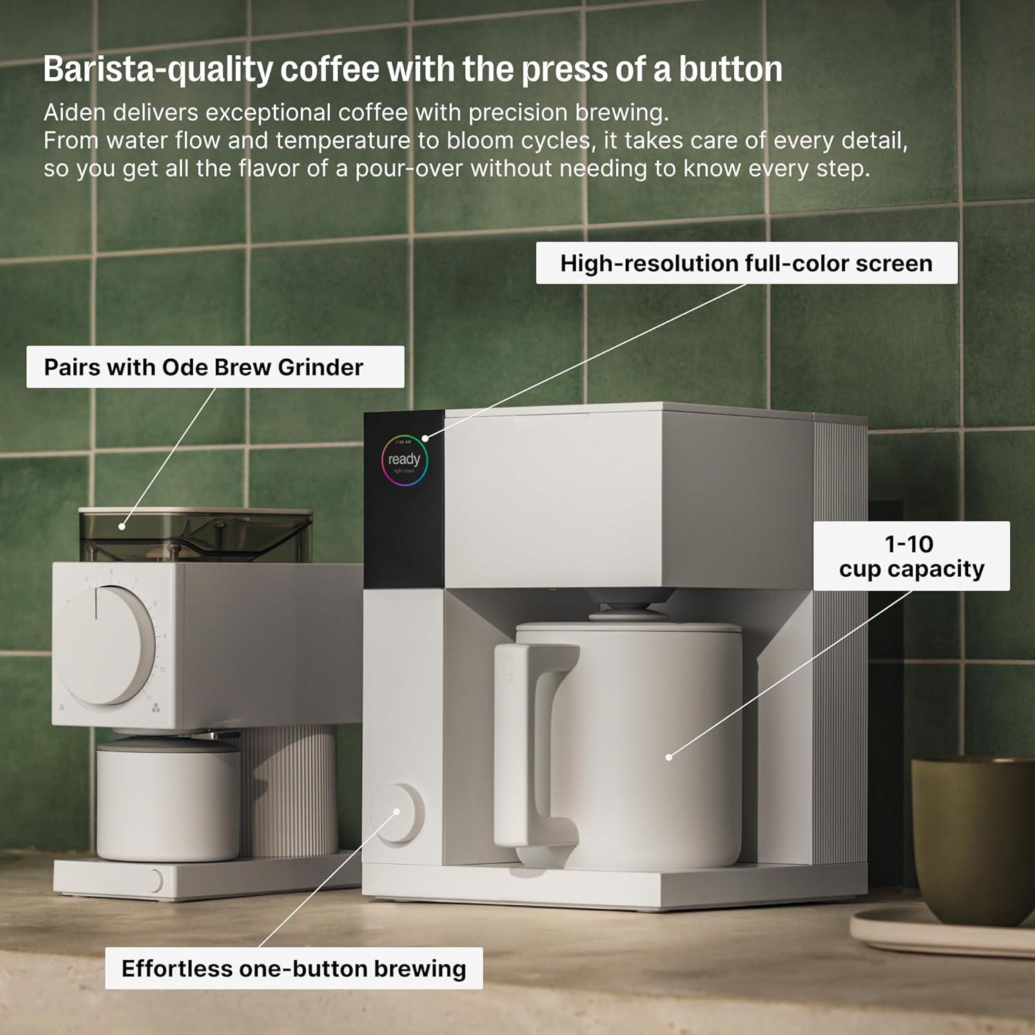 Fellow Aiden Matte White Coffee Maker