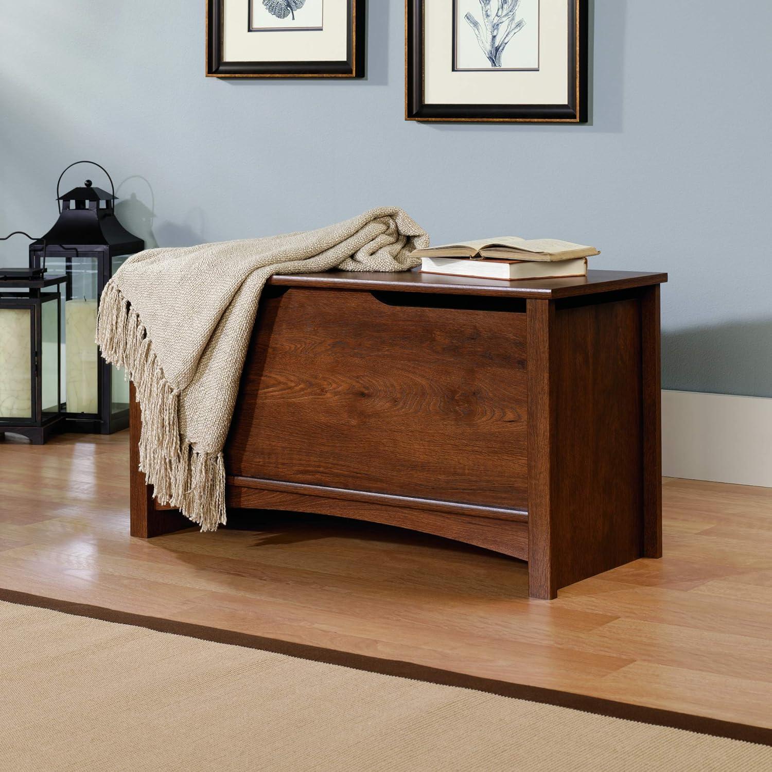 Oiled Oak 36" Wooden Storage Chest