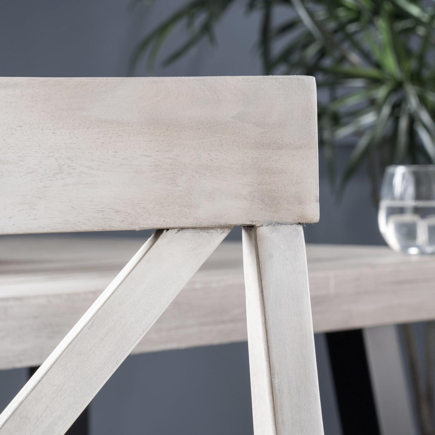 Kaniz Farmhouse Acacia Wood Dining Chairs