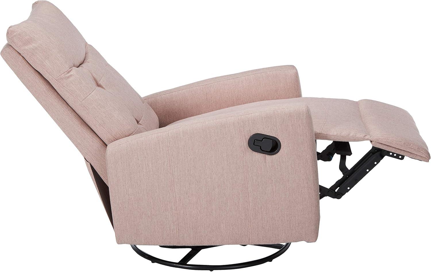Woodglen Contemporary Glider Swivel Recliner Light Blush - Christopher Knight Home: Nursery-Suitable, Plush Comfort