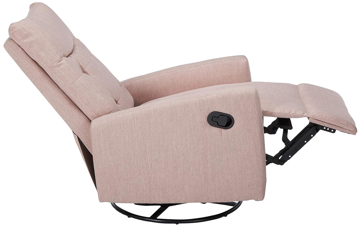 Woodglen Contemporary Glider Swivel Recliner Light Blush - Christopher Knight Home: Nursery-Suitable, Plush Comfort