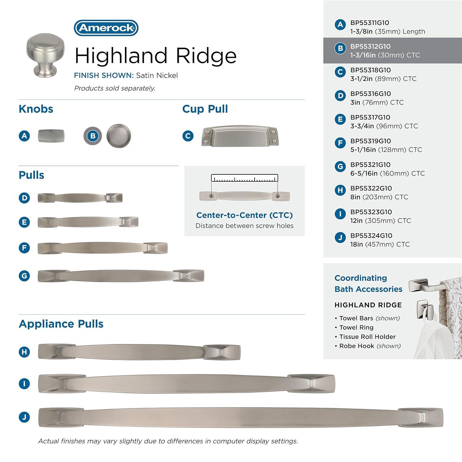 Highland Ridge 1 3/16" Diameter Mushroom Knob