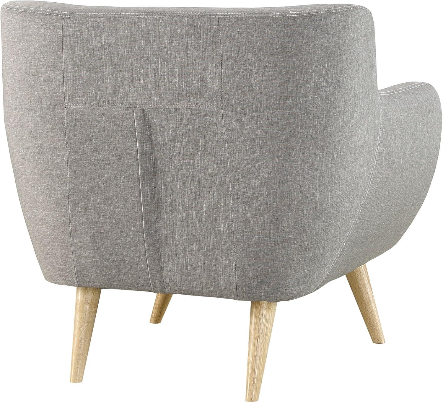 Mid-Century Modern Remark Light Gray Wood Armchair