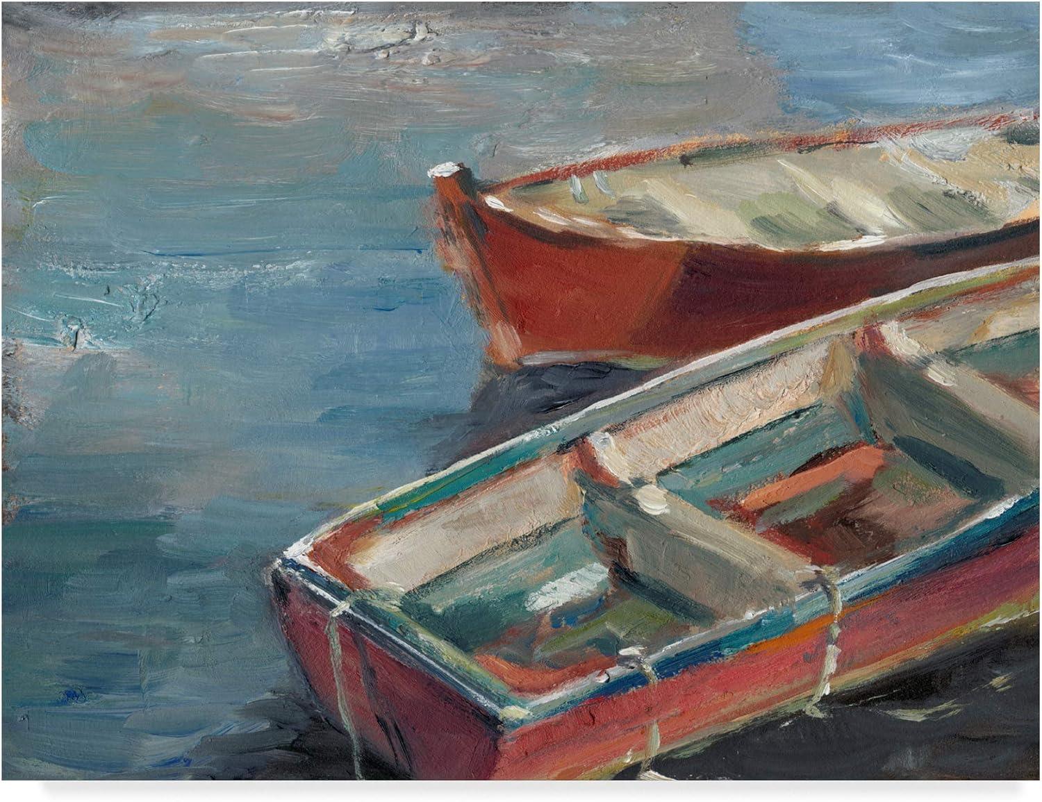 Trademark Fine Art -Ethan Harper 'Boats By The Lake I' Canvas Art