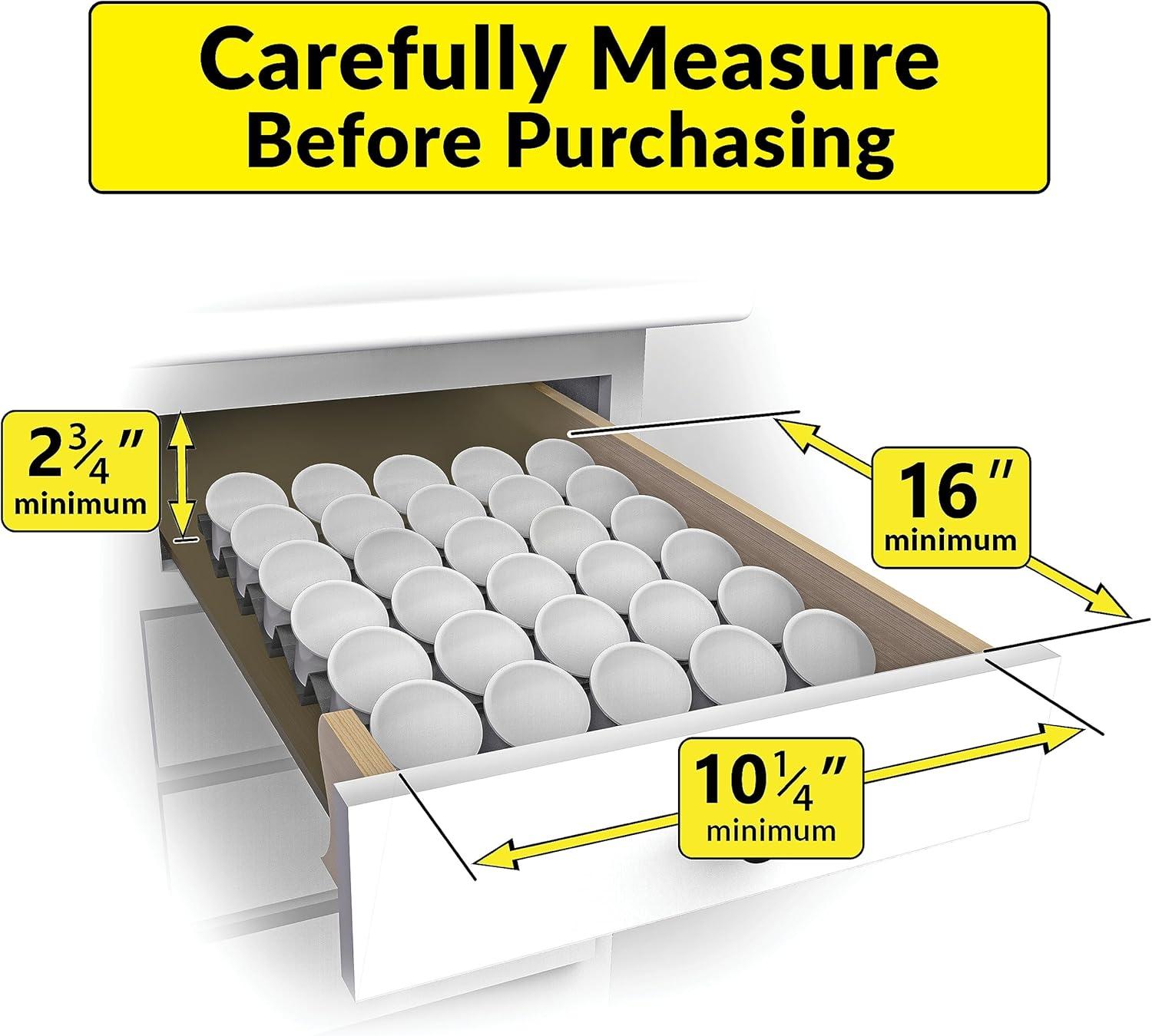 Silver 6-Tier Steel Coffee Pod Drawer Organizer