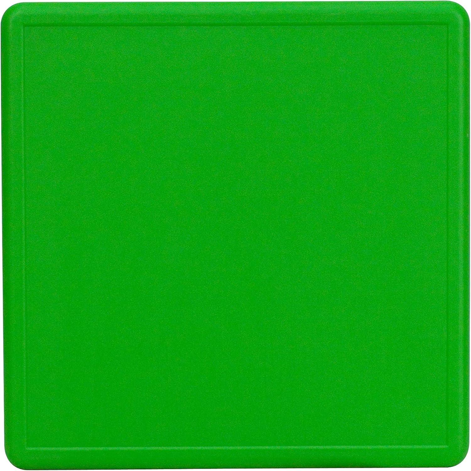 Flash Furniture Wren 24'' Square Green Plastic Height Adjustable Activity Table