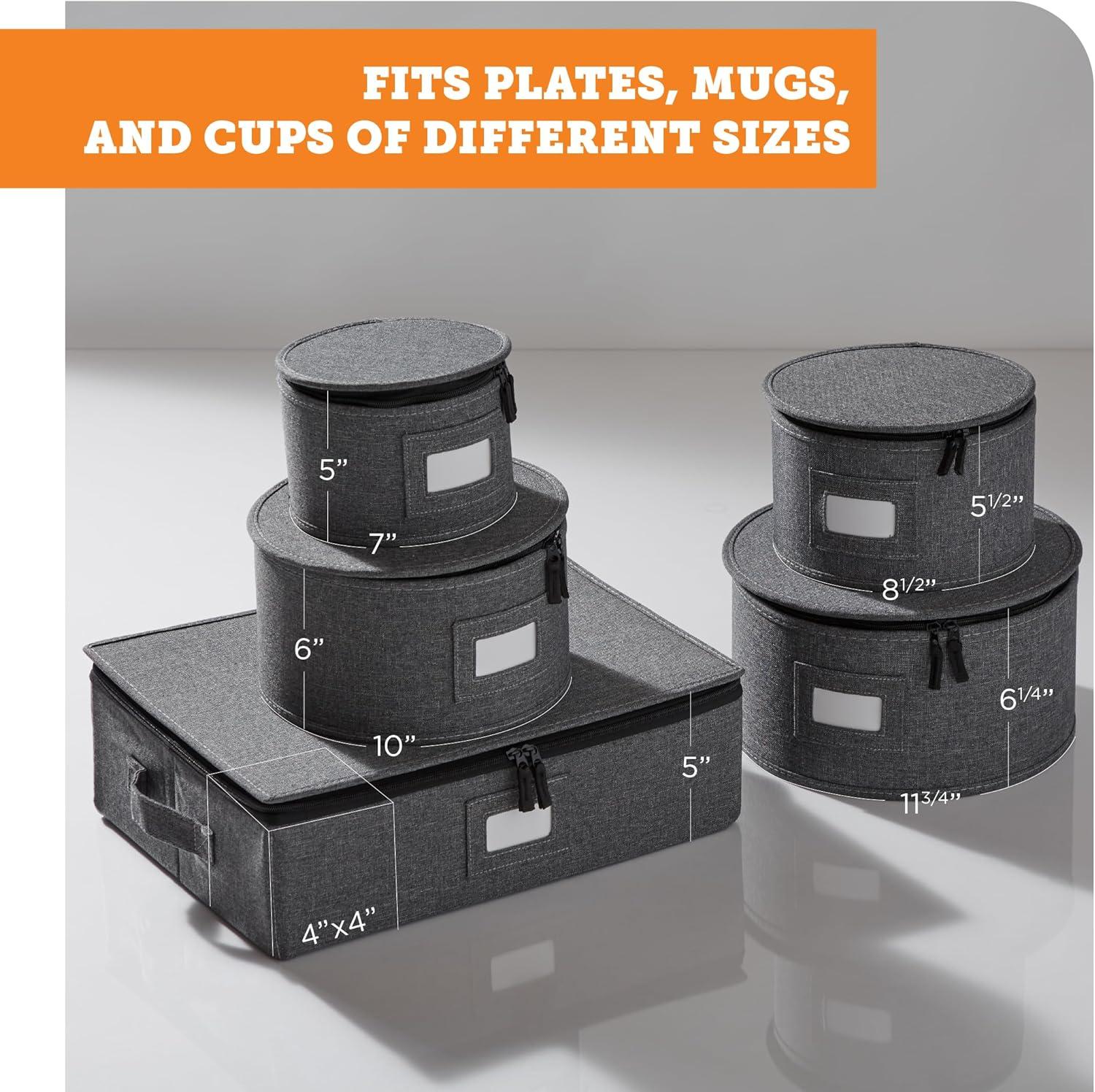China Storage Containers, Containers for Organizing, Hard Shell Case, Felt Plate Dividers, Moving Supplies, Storage Box, Wine, Dishes, Glasses Storage, Charger Plates Storage Containers
