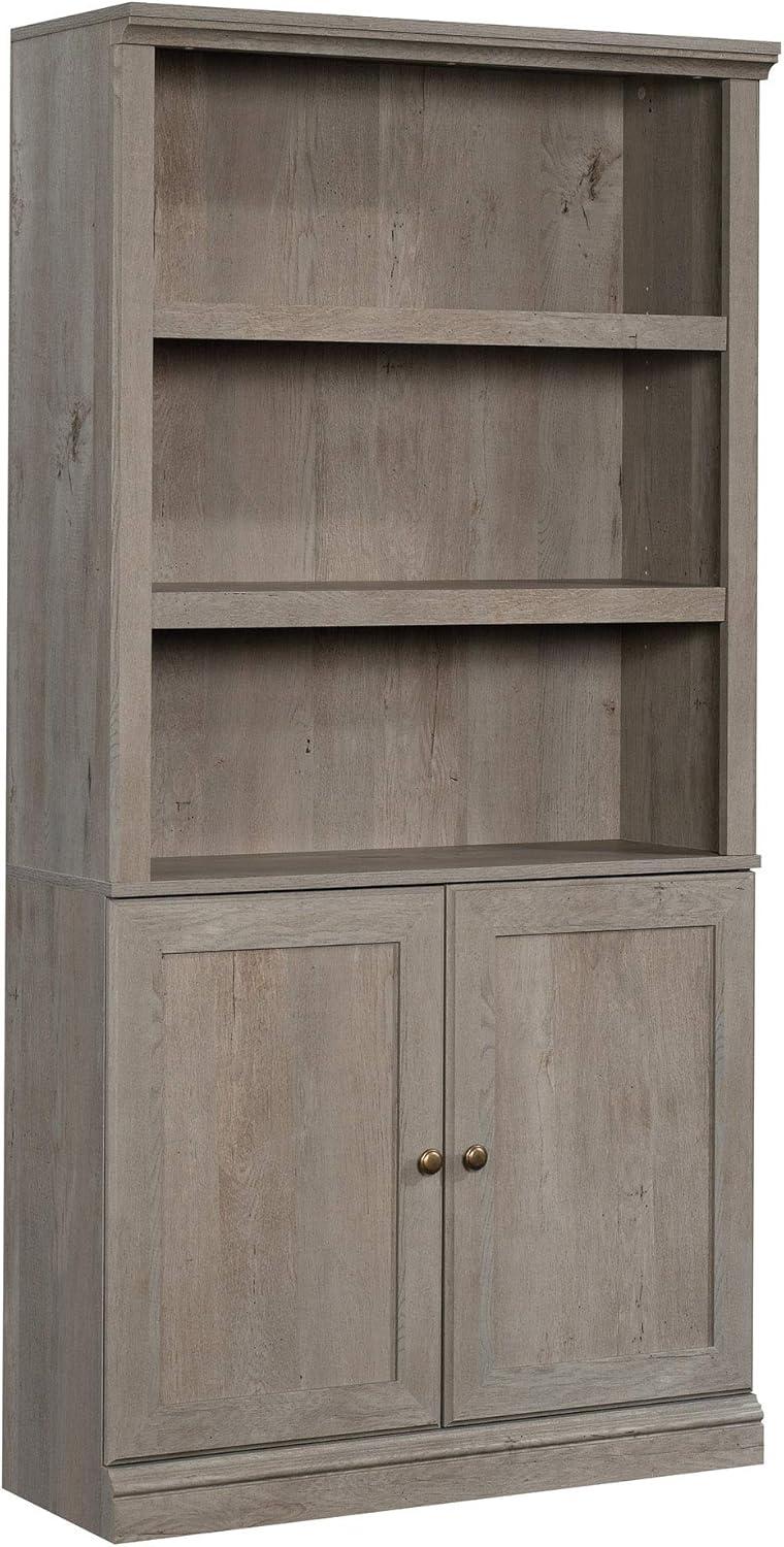 Mystic Oak Adjustable 5-Shelf Bookcase with Doors