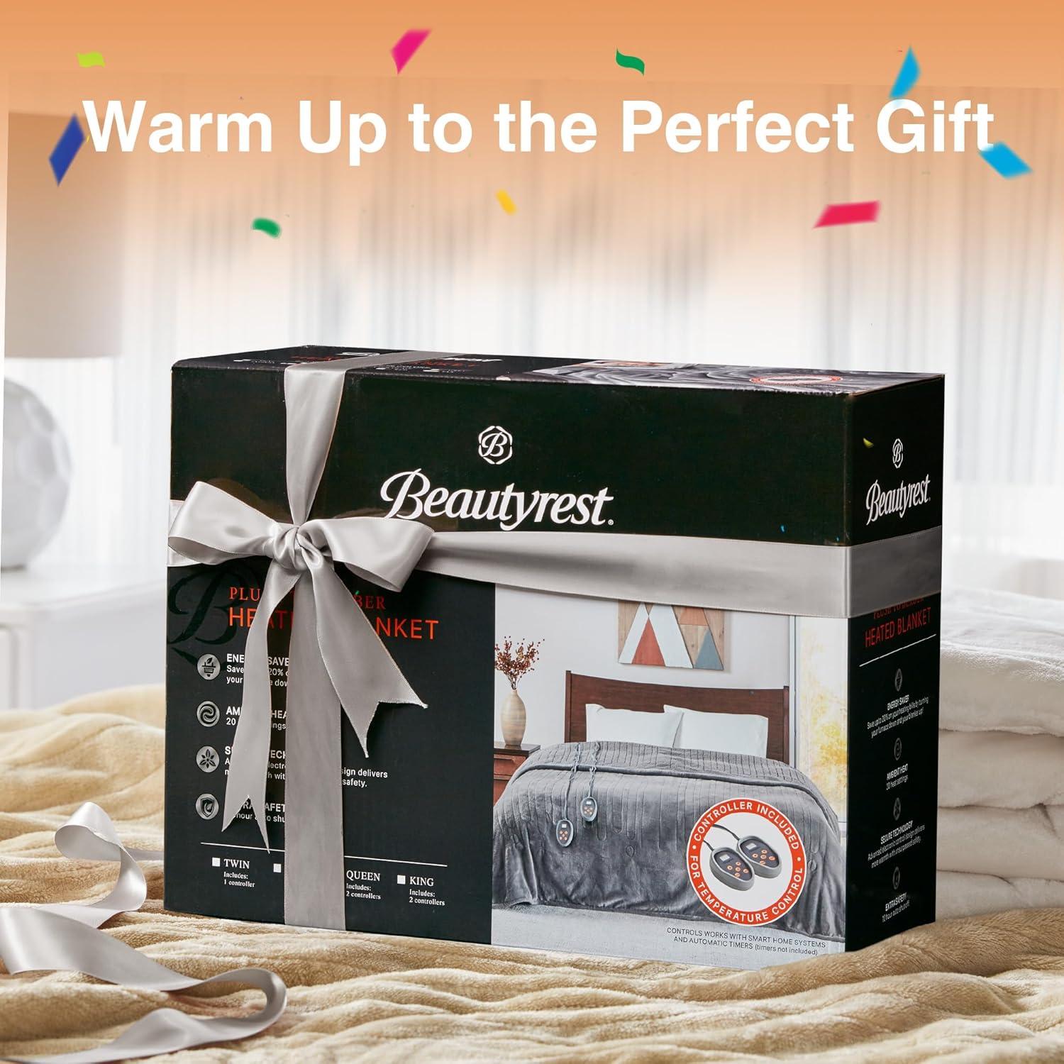 Beautyrest Beautyrest Heated Oversized Microlight to Berber Blanket