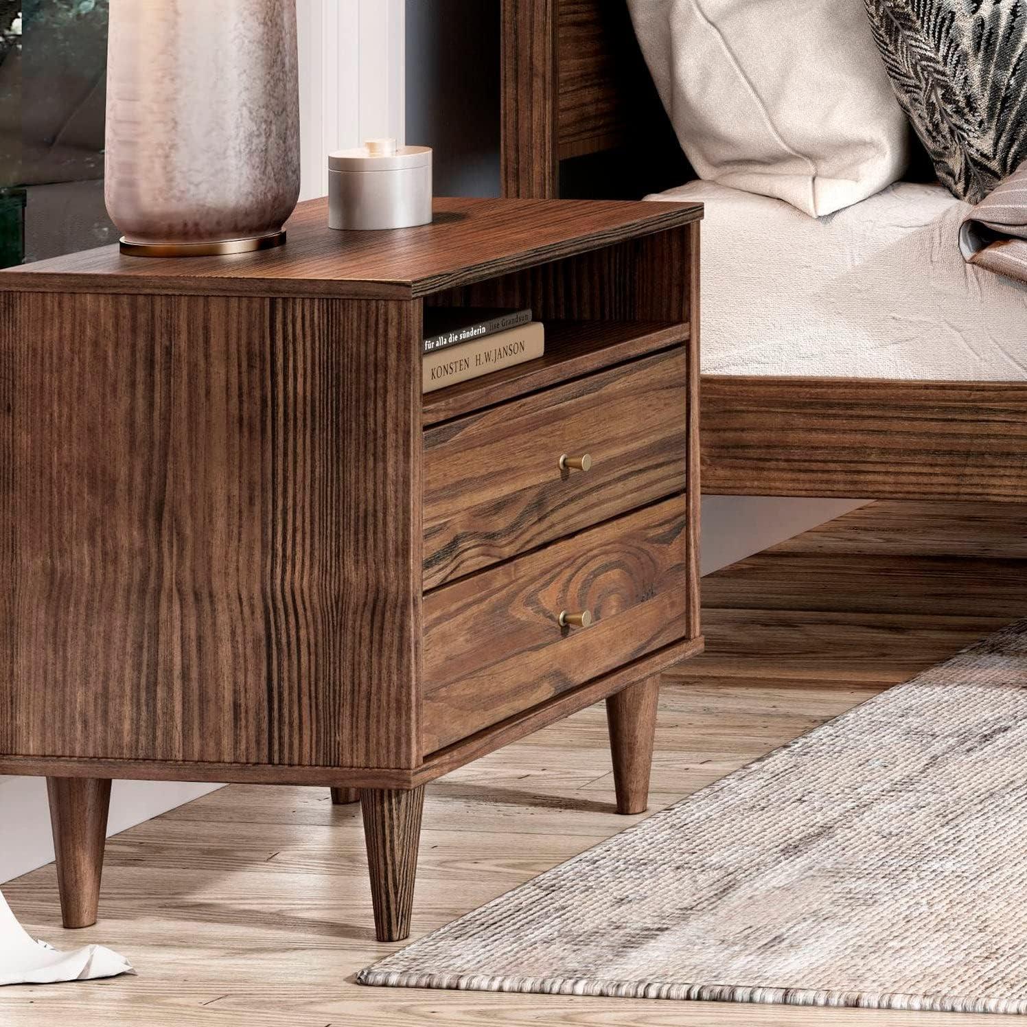 Mid Century Two-Drawer Nightstand