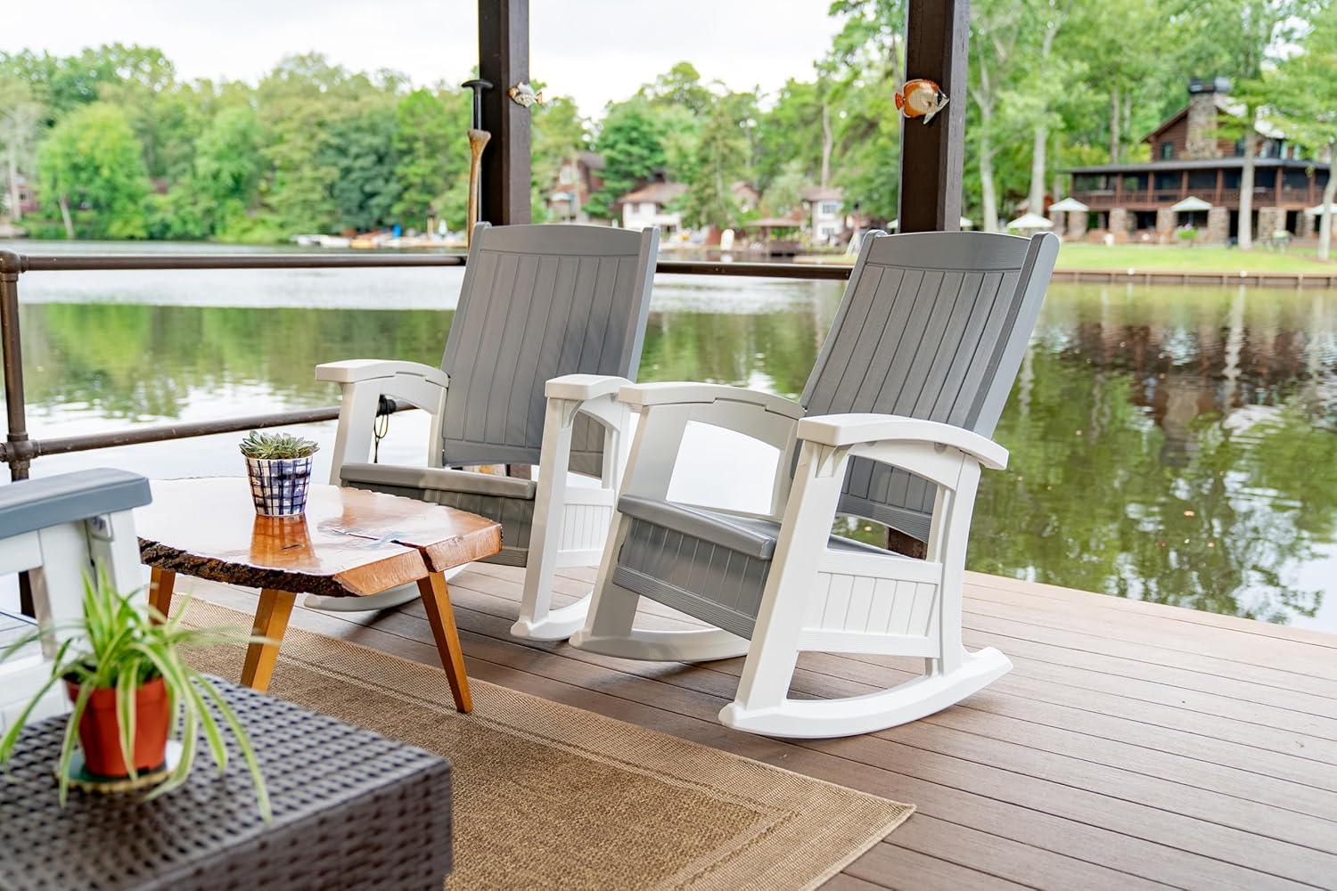 Suncast Suncast Outdoor Rocking Chair with Storage