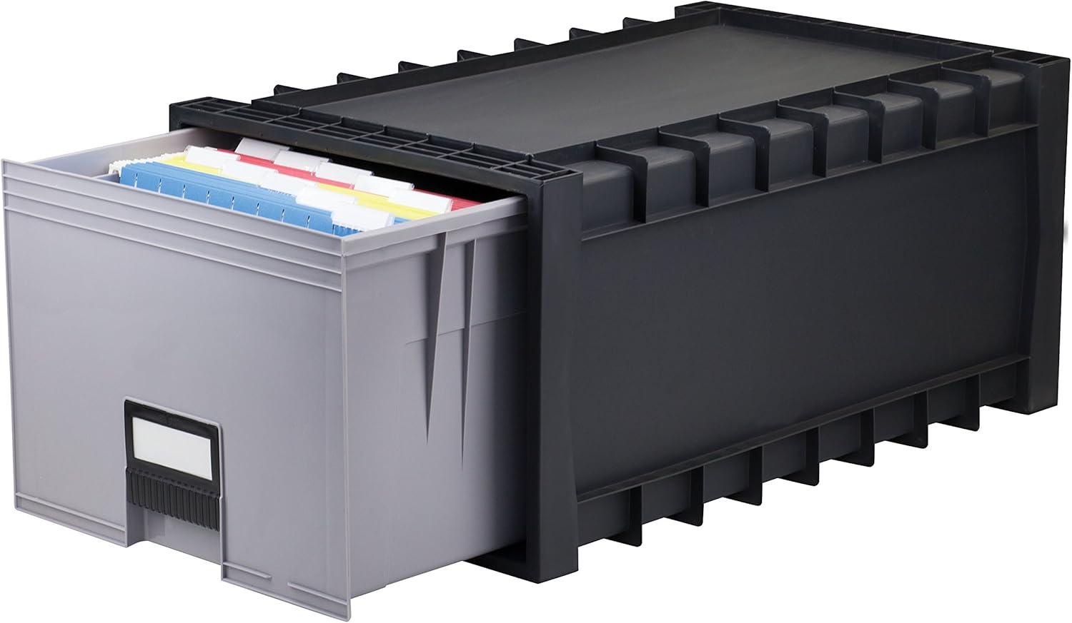 , STX61106U01C, Archive Files Storage Box, 1 / Each, Black,Gray