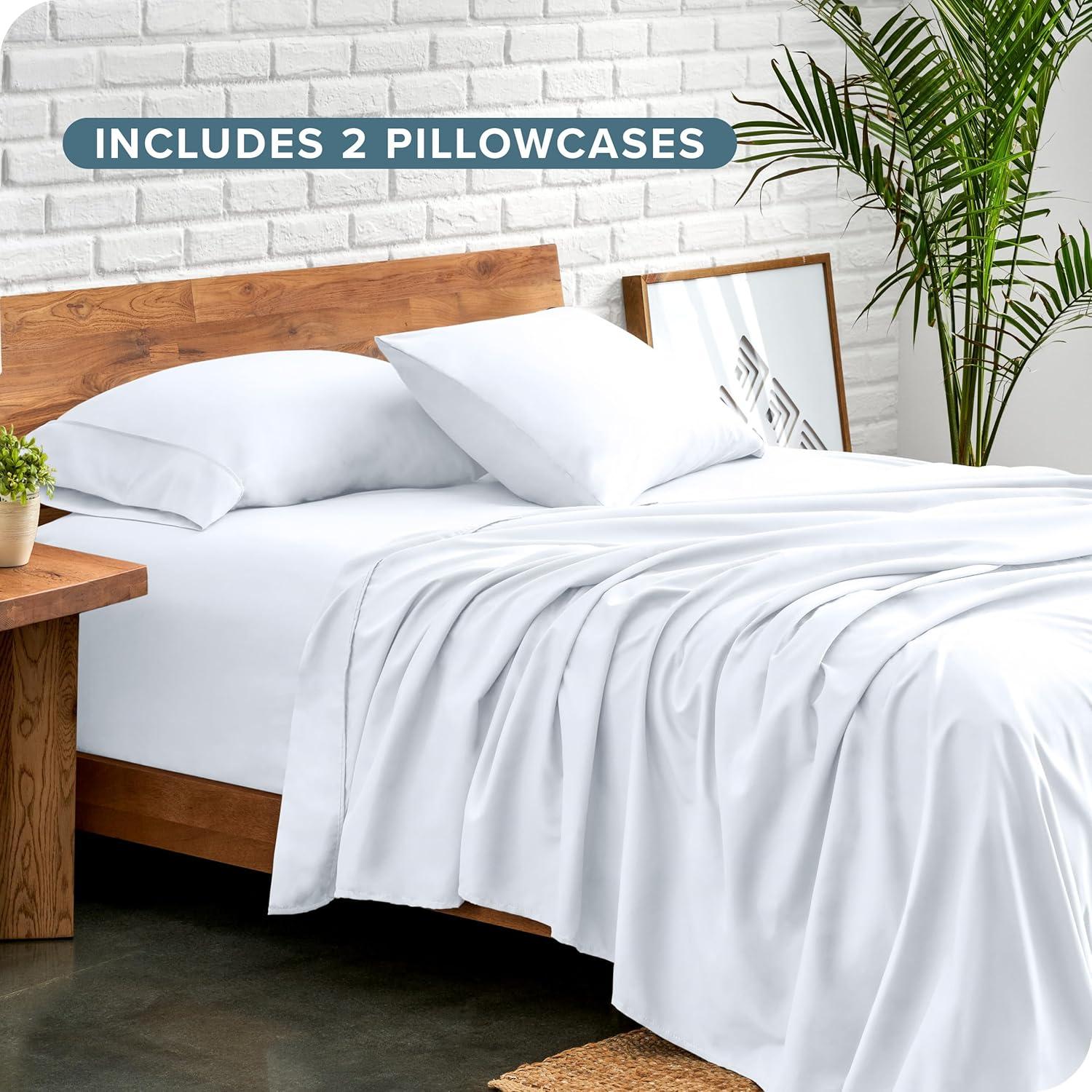 Twin XL Grey 4pc Microfiber Sheet Set by Bare Home