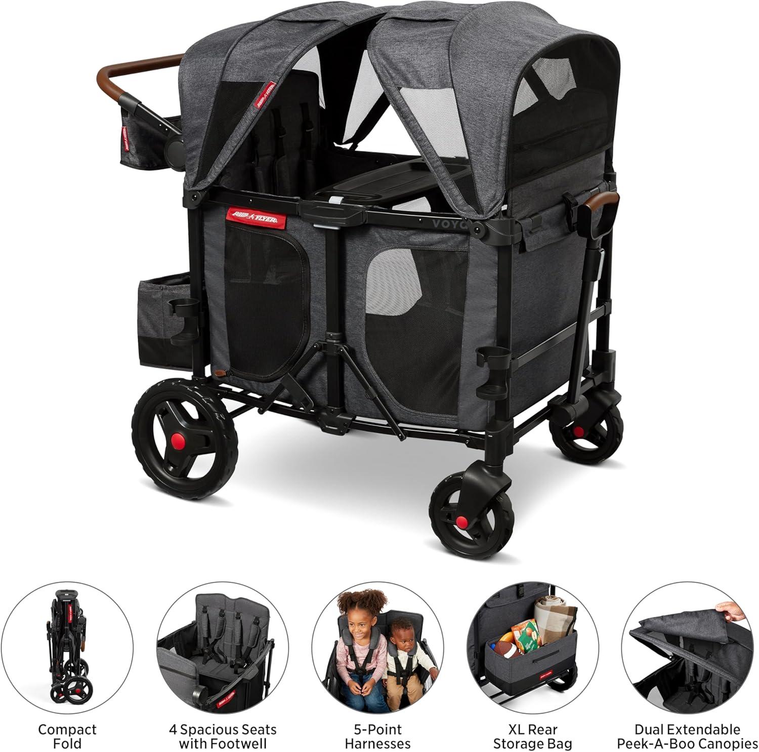 Radio Flyer Voya Quad XT Baby Stroller Wagon