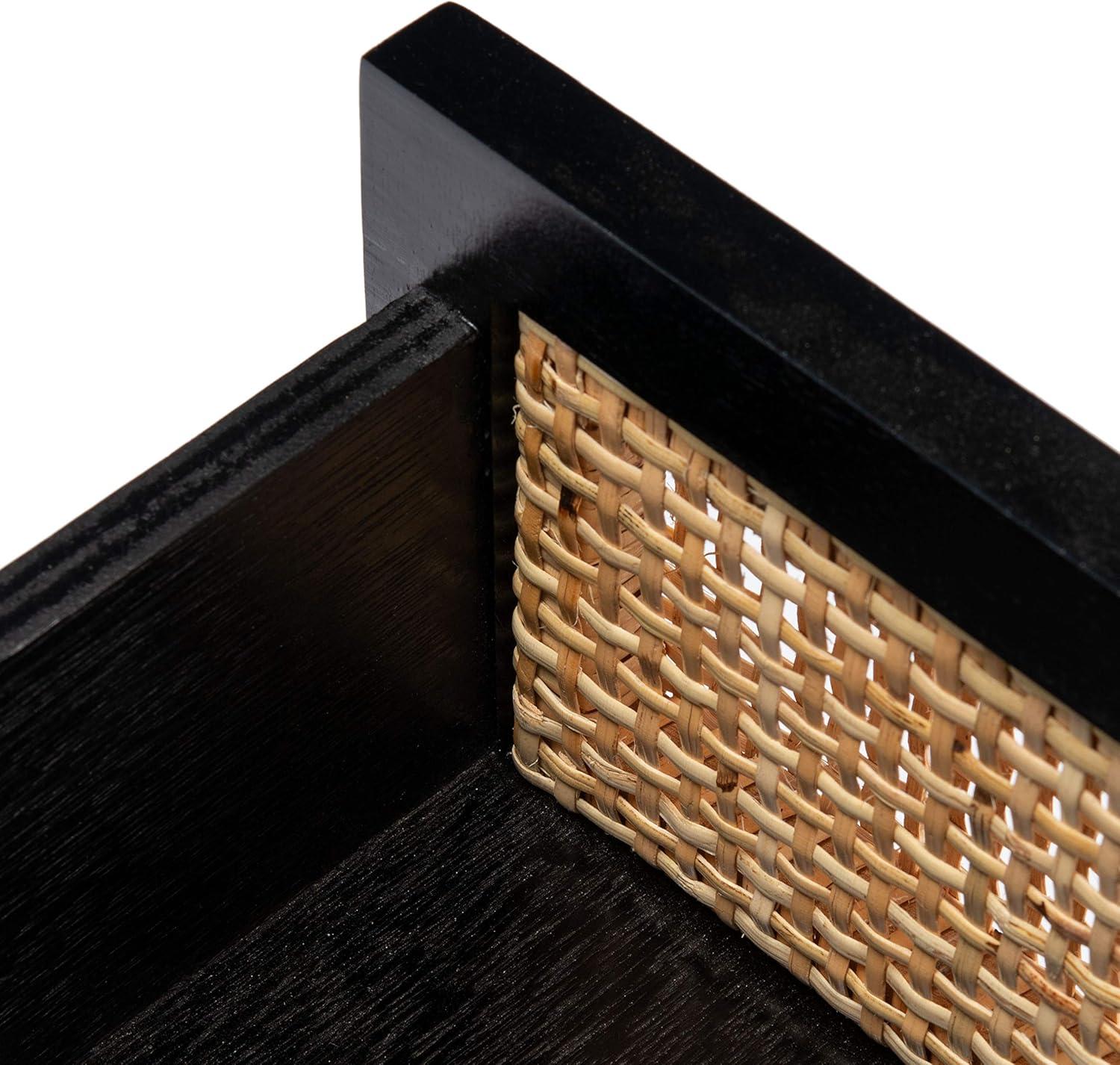 Miya 1 Drawer Nightstand - NST5012 - Black/Natural - Safavieh