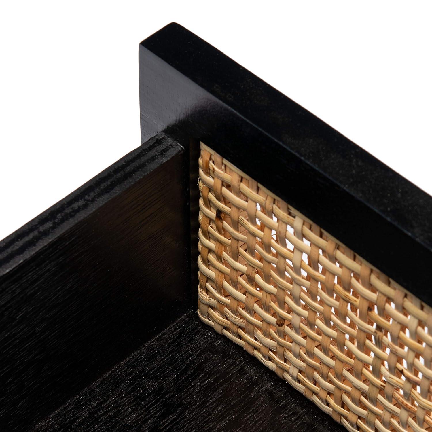 Miya 1 Drawer Nightstand - NST5012 - Black/Natural - Safavieh