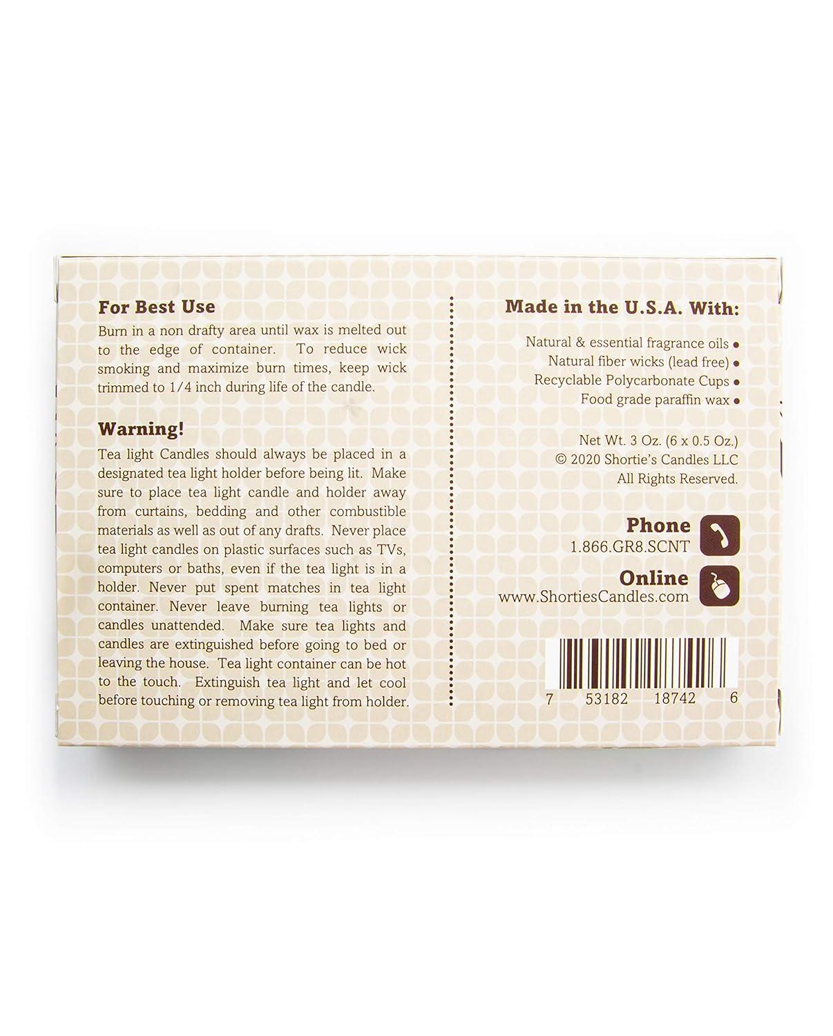 Pure Gardenia Premium Tealight Candles - Highly Scented with Essential & Natural Oils - 6 White Tea Lights - Beautiful Candlelight - Made in The USA - Flower & Floral Collection