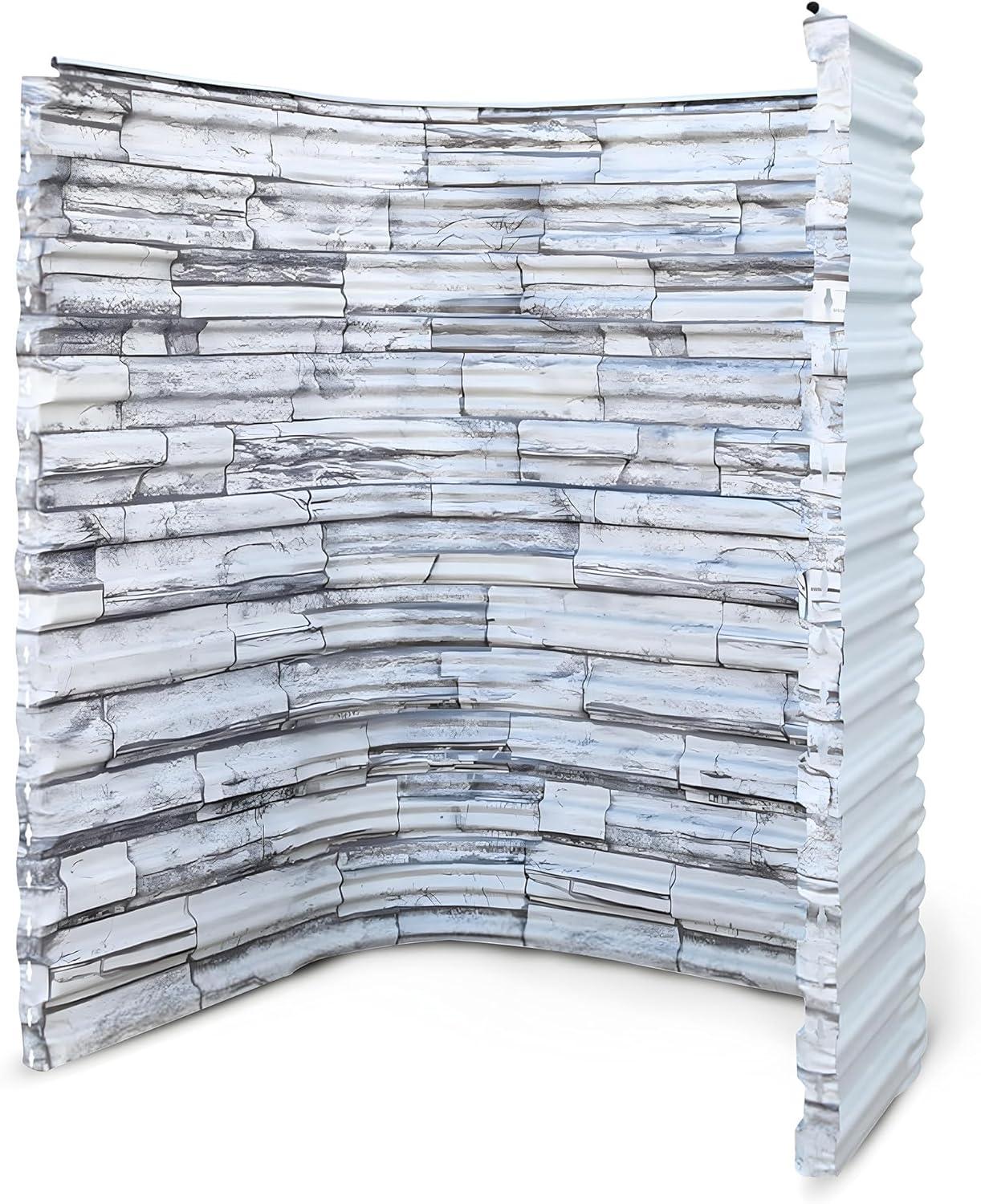 Gray Stoneview Heavy-Duty Corrugated Steel Window Well, 60" x 36"