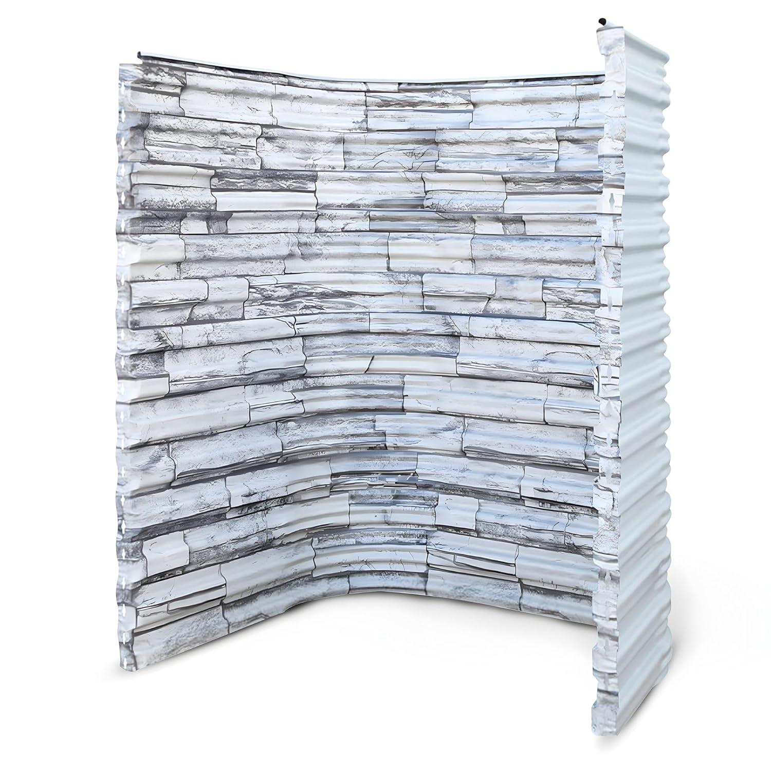 Gray Stoneview Heavy-Duty Corrugated Steel Window Well, 60" x 36"