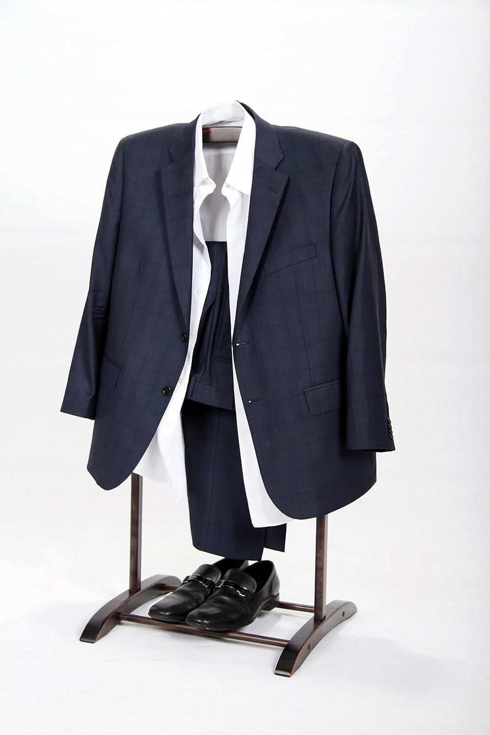 Deluxe Hardwood Clothes Valet Stand (Red Mahogany)