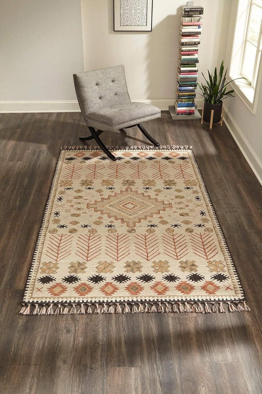 Momeni Tahoe Wool Hand Tufted Multi Area Rug 5' X 8'