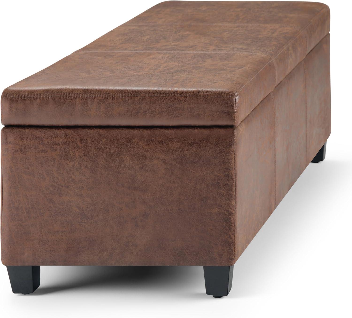 Avalon Faux Leather Ottoman