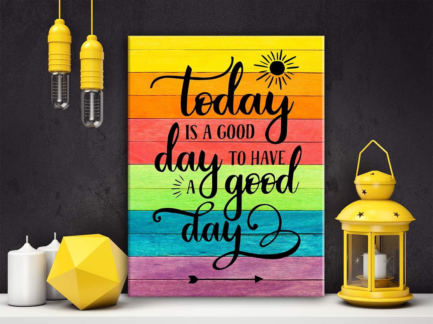 Colorful Motivational Quote Canvas Wall Art 16x12