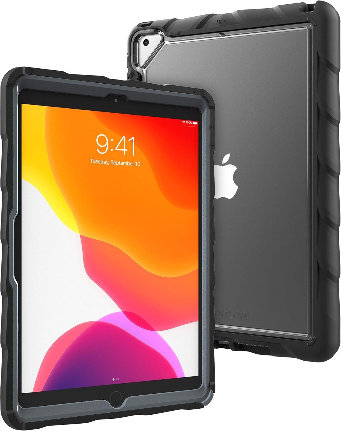 Clear Black Rugged Protective Case for 10.2-inch iPad