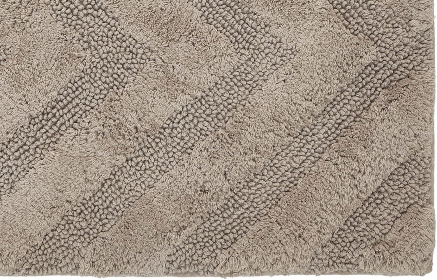 Better Trends Hugo 100% Cotton Tufted Non-Slip Backing Bath Rug 20" x 60" Runner - Beige