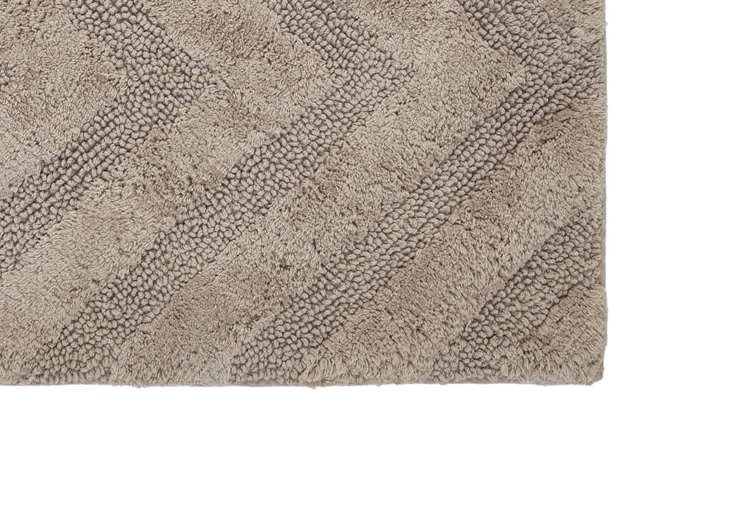 Better Trends Hugo 100% Cotton Tufted Non-Slip Backing Bath Rug 20" x 60" Runner - Beige