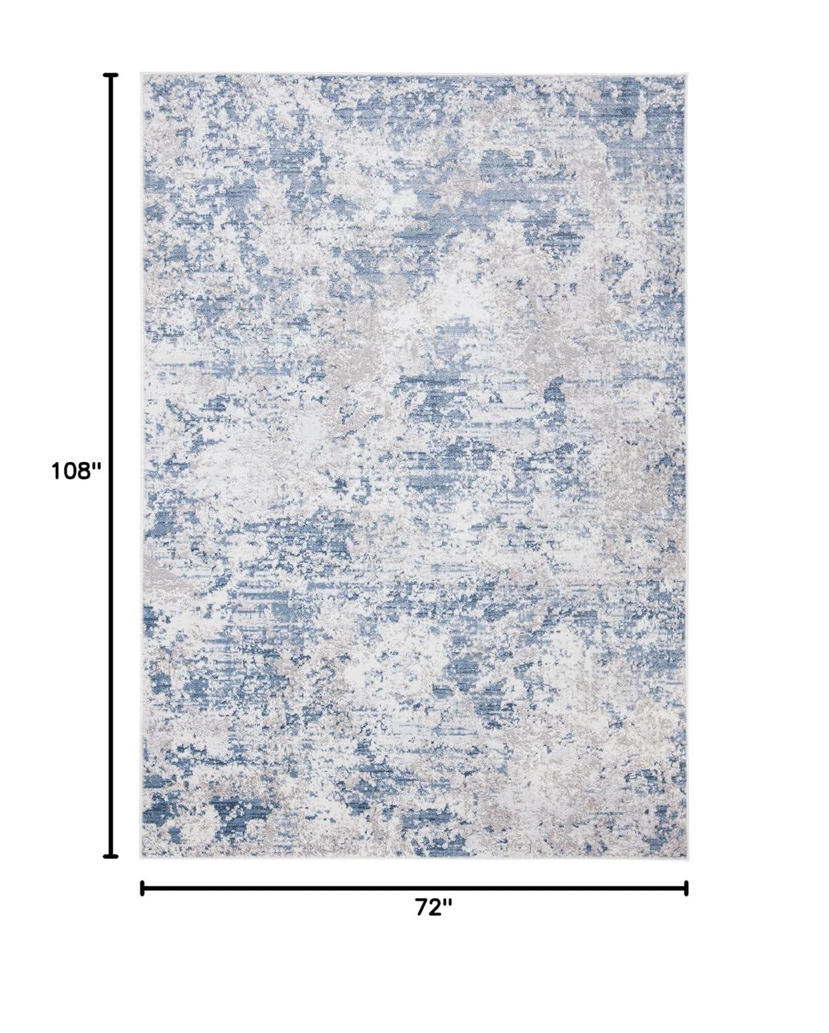 Amelia 700 ALA705 Machine Made Loomed Area Rug - Grey/Blue - 6'-0" x 9'-0" - Safavieh