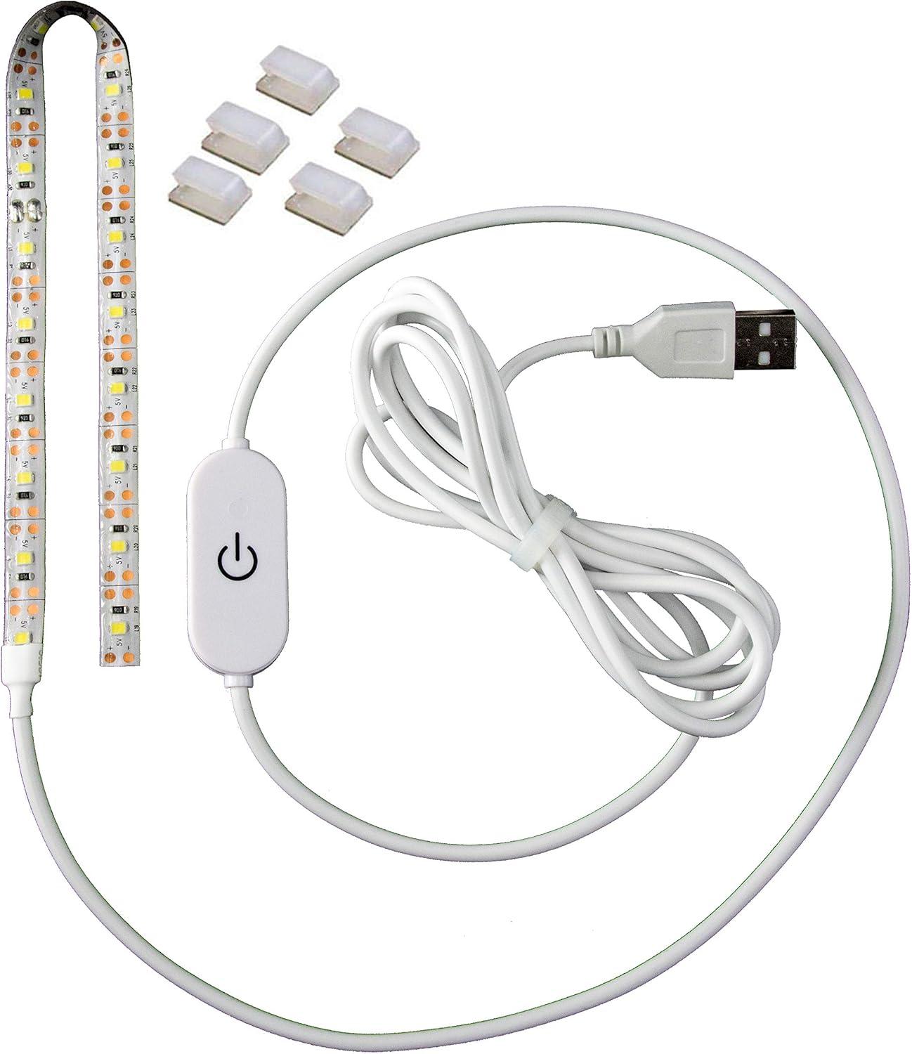 The Light Multipurpose LED Lighting Strips for Sewing, Quilting, Crafting and More. Incudes: 12" LED Light Strip, 67" Power Cord, 3M Adhesive VHB Tape & Mounting Clips