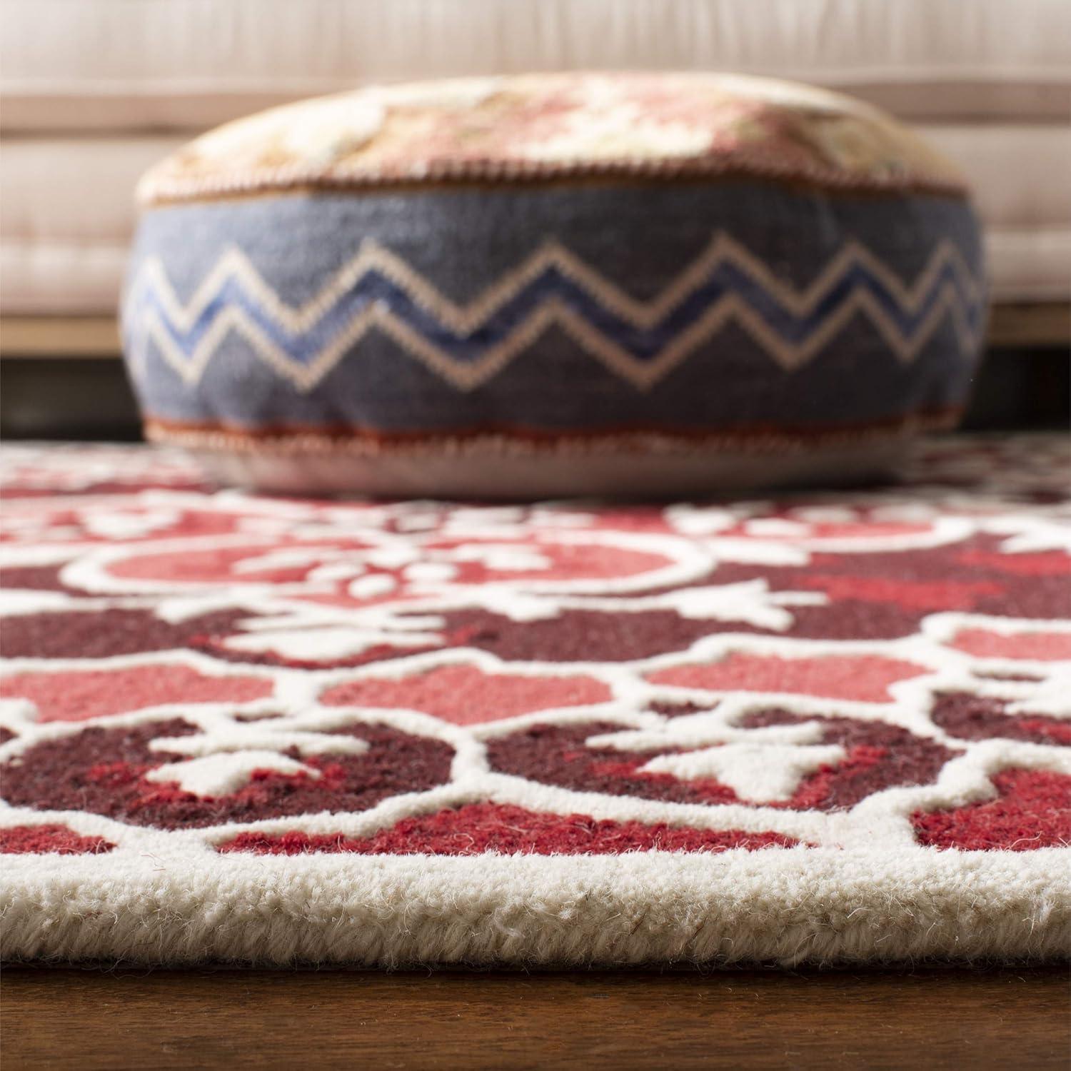 Bellagio BLG610 Hand Tufted Accent Rug - Red/Ivory - 2'x3' - Safavieh.