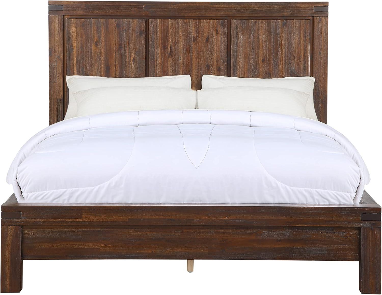 Middlefield Acacia Solid Wood King Platform Bed with Drawer