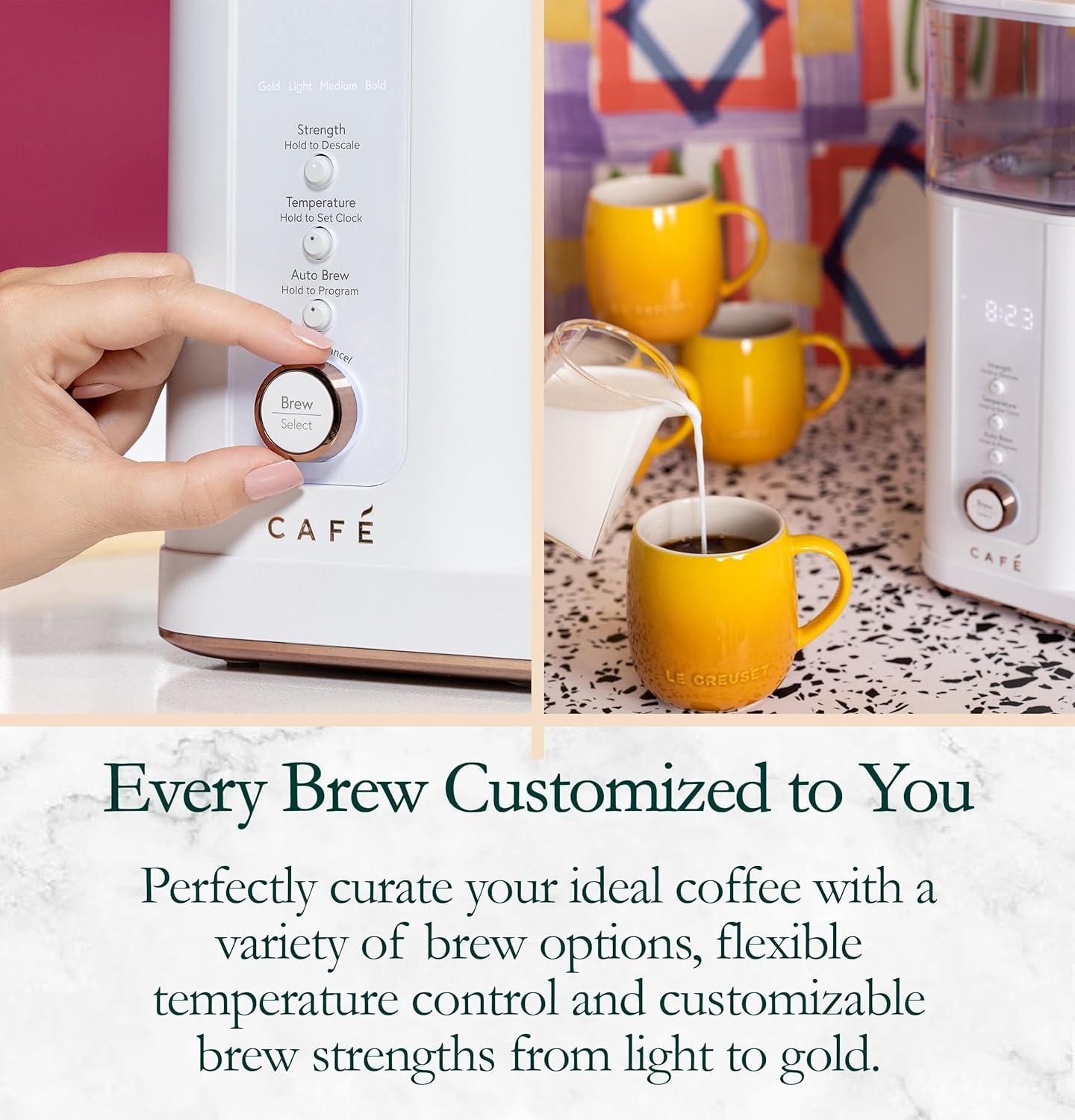 Café ™ Matte White 10-Cup Drip Coffee Maker with Thermal Carafe