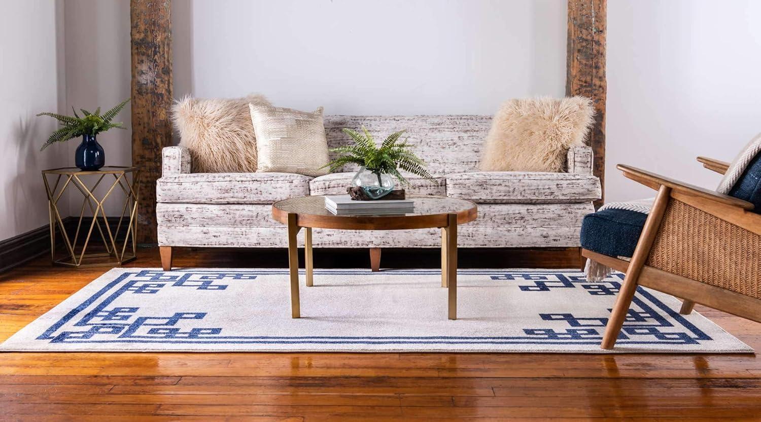 Athens Geometric Beige 7' 0 x 10' 0 Area Rug